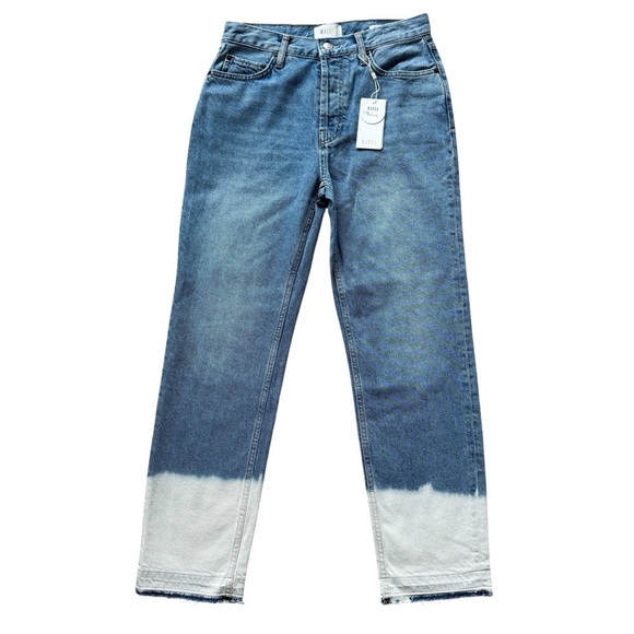 Rails Women's Atwater Slouchy Straight Jeans $188 26 Blue Bleach Wash High Rise - Picture 1 of 13